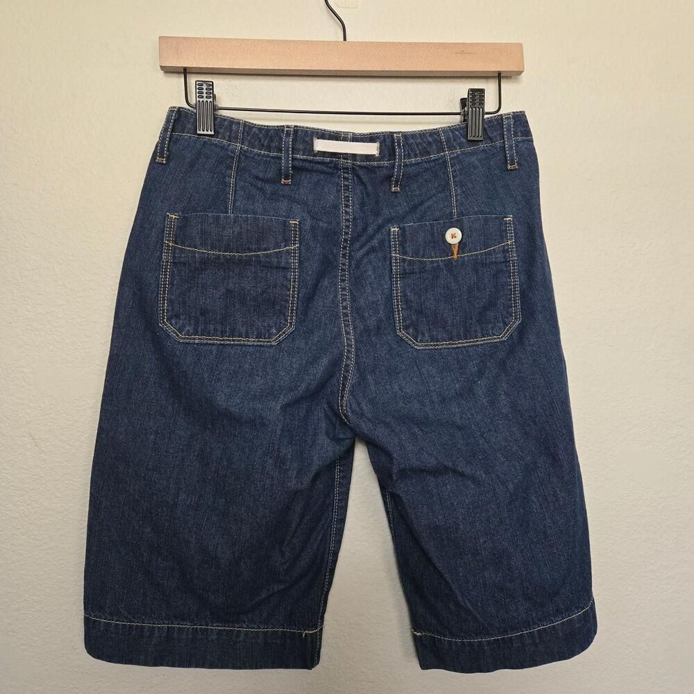 Merona Y2K Style Dark Wash Blue Denim Long Shorts Size XS - Picture 9 of 9